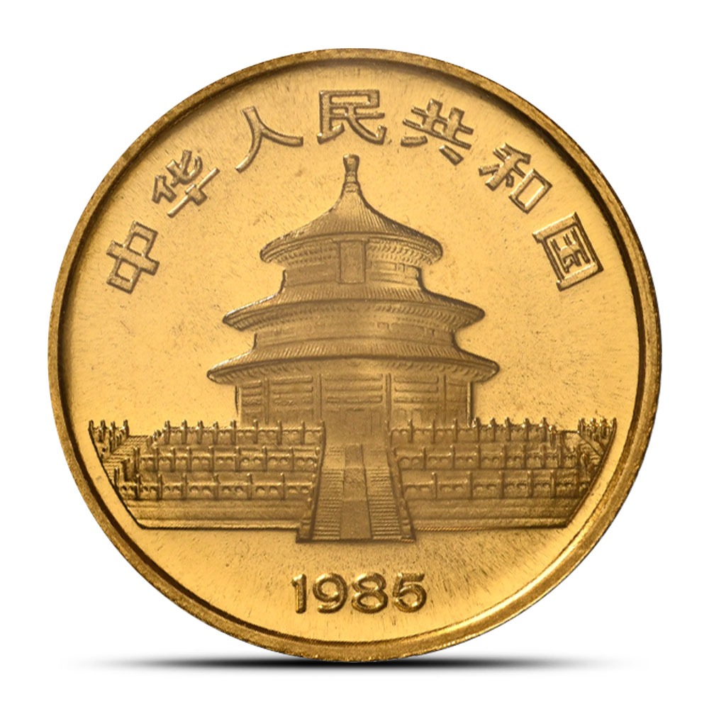 1985 1/10 oz Chinese Gold Panda Coin Large Date (Sealed) - Image 3