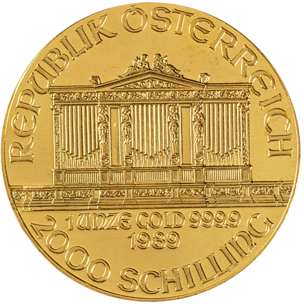 1989 1 oz Austrian Gold Philharmonic Coin - Image 2