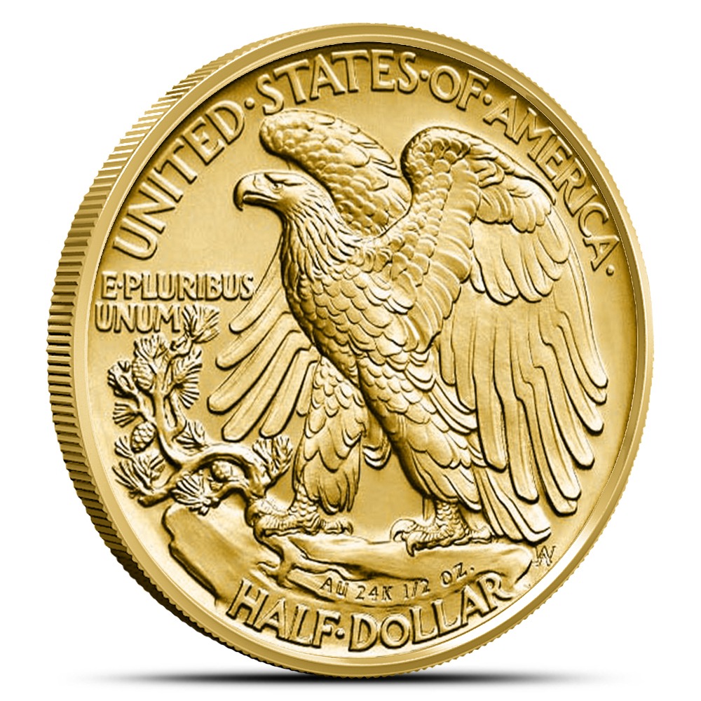 2016-W 1/2 oz American Gold Walking Liberty Half Dollar Coin (Box + CoA) - Image 3