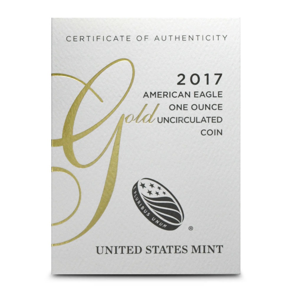 2017 1 oz Burnished American Gold Eagle Coin (Box + CoA) - Image 2