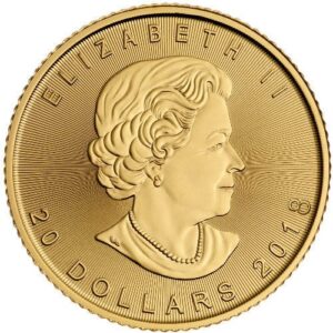 2018 1/2 oz Canadian Gold Maple Leaf Coin (BU)