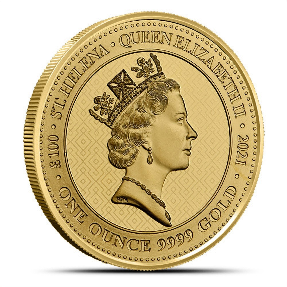 2021 1 oz St. Helena Gold Queens Virtues Victory Coin (BU) - Image 2