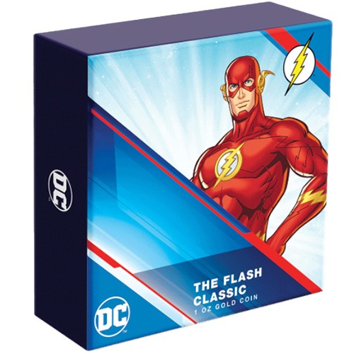 2022 1 oz Proof Niue Gold Classic Superhero Flash Coin - Image 5