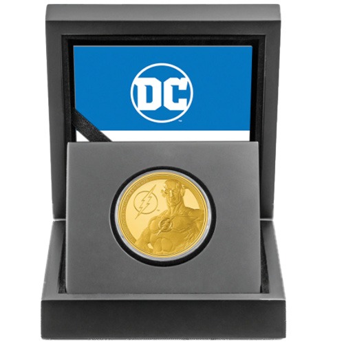 2022 1 oz Proof Niue Gold Classic Superhero Flash Coin - Image 2