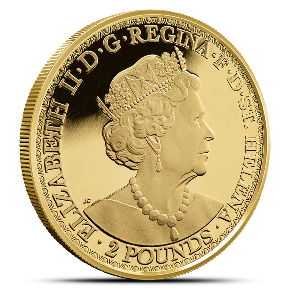 2022 1/4 oz Proof St. Helena Gold Una and The Lion Coin - Image 2