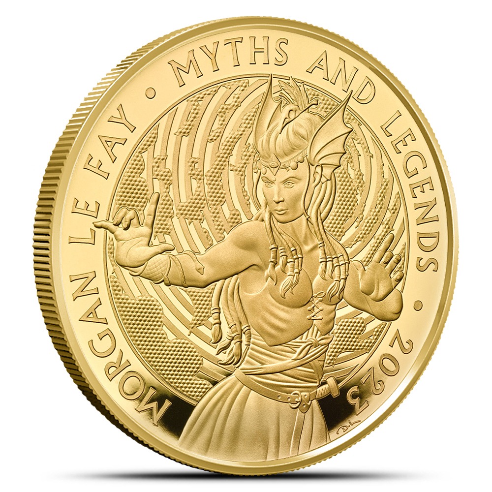 2023 1 oz Proof British Gold Morgan Le Fay Coin (Box + CoA) - Image 2