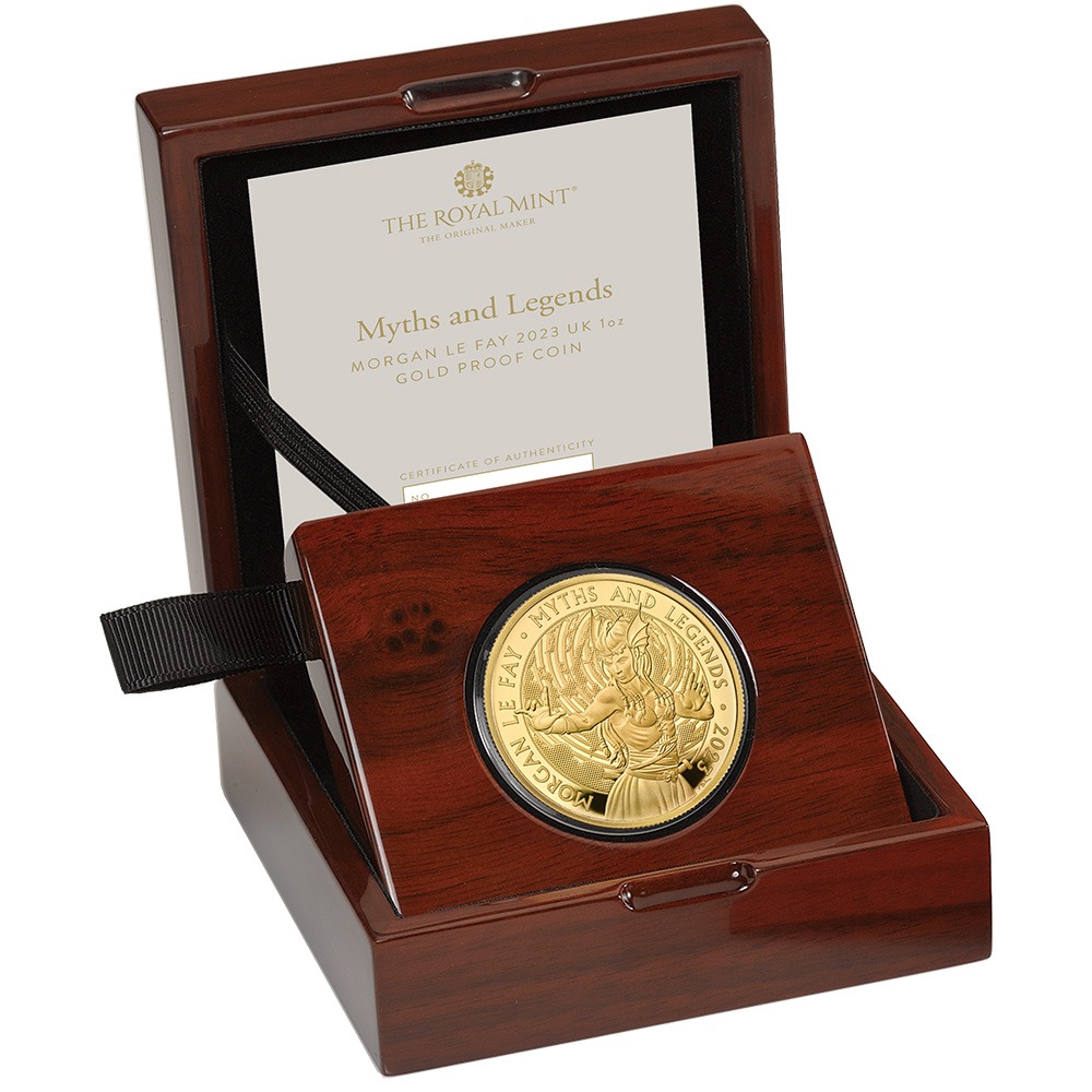 2023 1 oz Proof British Gold Morgan Le Fay Coin (Box + CoA) - Image 4