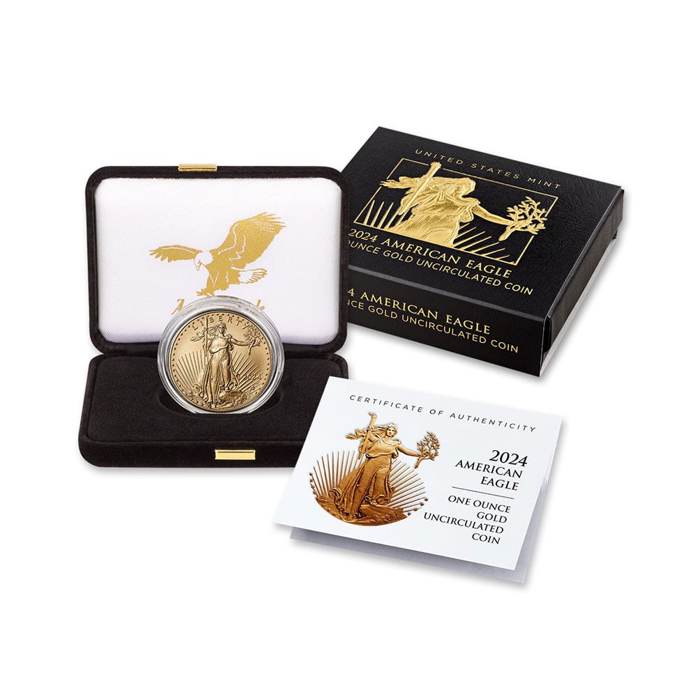 2024-W 1 oz Burnished American Gold Eagle Coin (Box + CoA) - Image 4