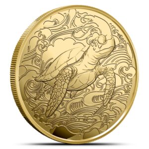 1 oz Pitcairn Islands Gold Ocean Won