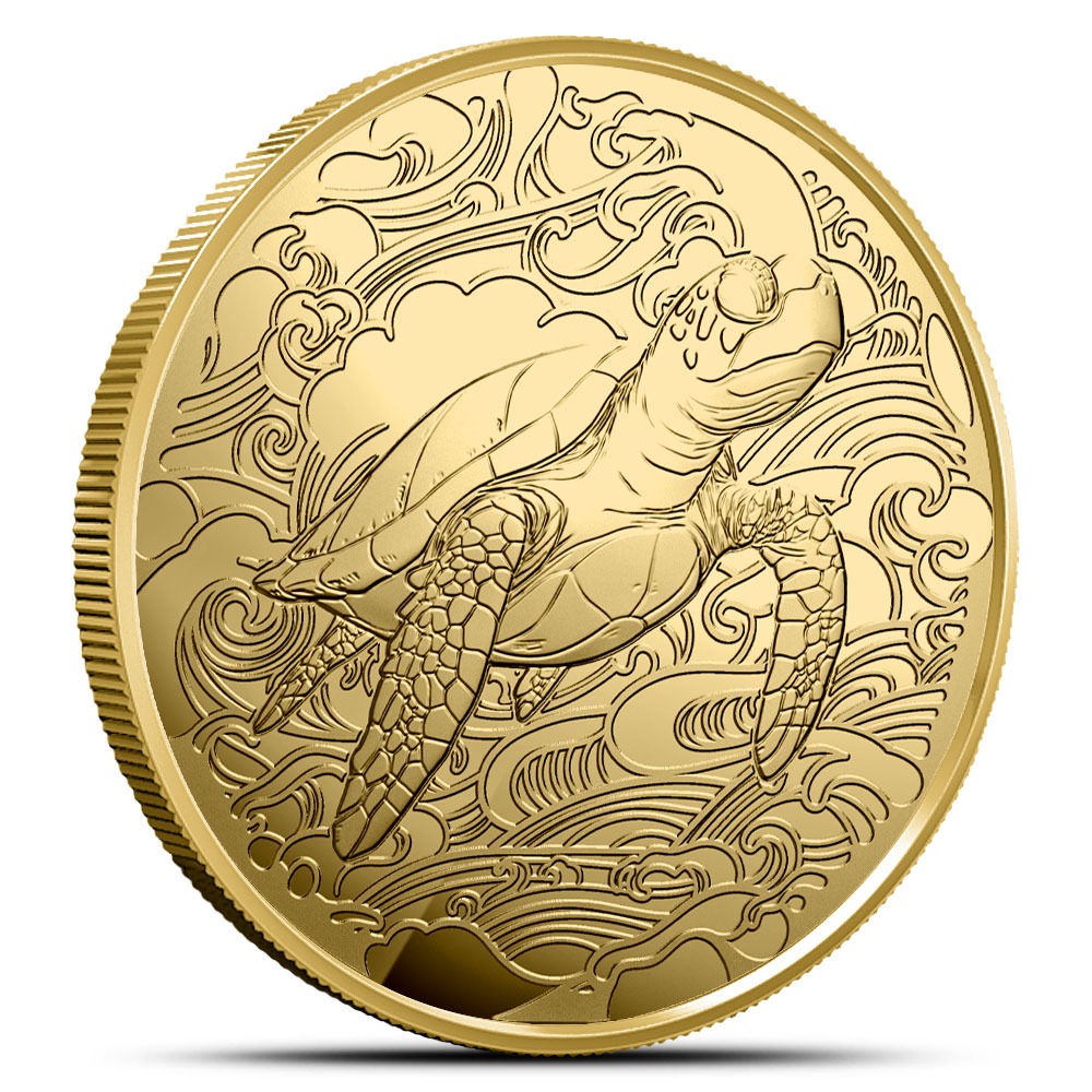 1 oz Pitcairn Islands Gold Ocean Won