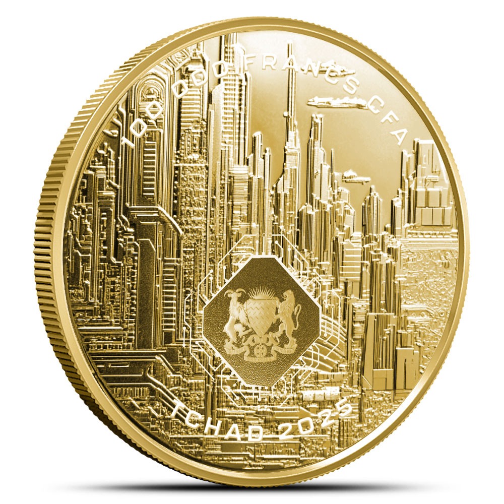 2025 1 oz Republic of Chad Gold AI Coin (Proof-Like) - Image 2