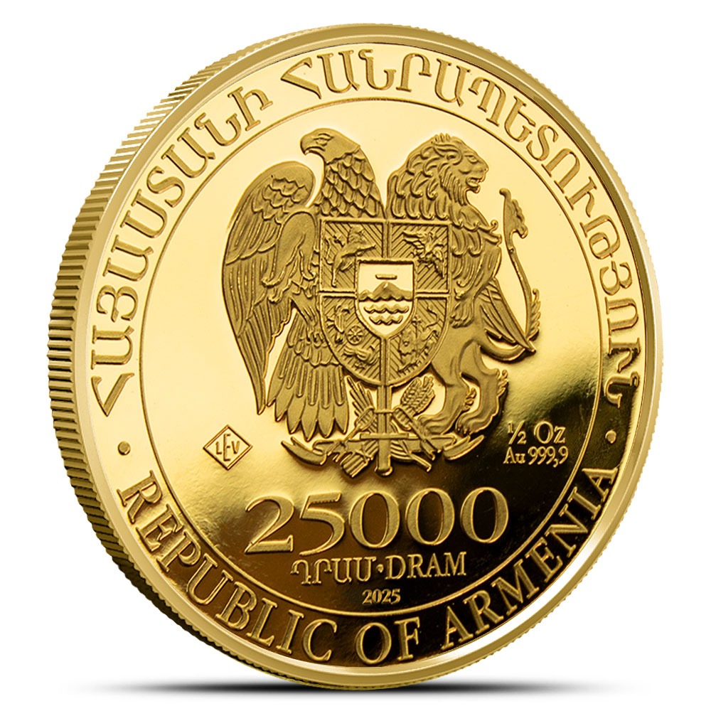 2025 1/2 oz Armenian Gold Noahs Ark Coin (BU) - Image 2