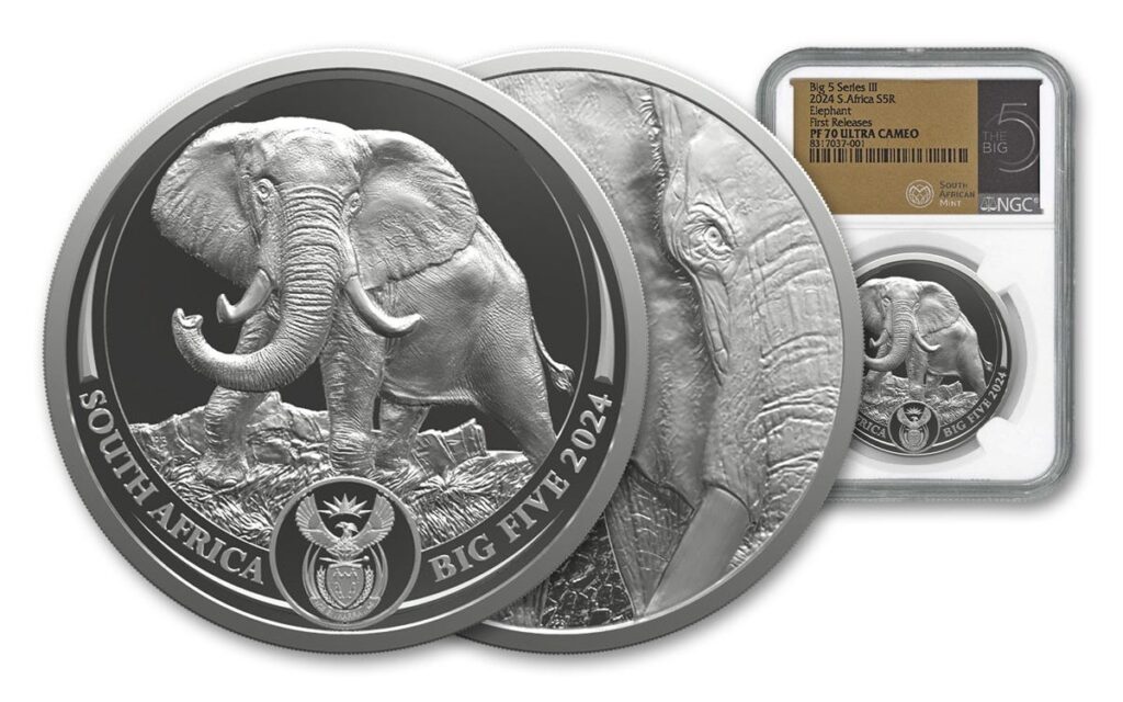 African Elephant Silver Coins