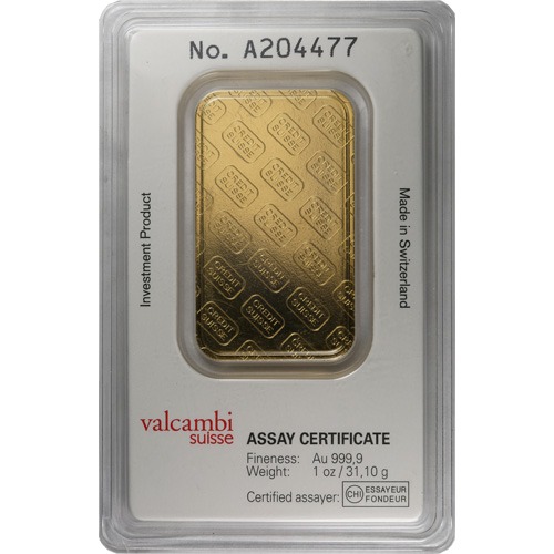 Buy 1 oz Credit Suisse Gold Bar (New w/ Assay) - Image 2