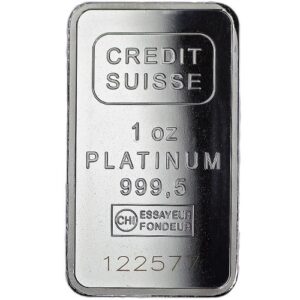 Buy 1 oz Credit Suisse Platinum Bar (w/ CoA)