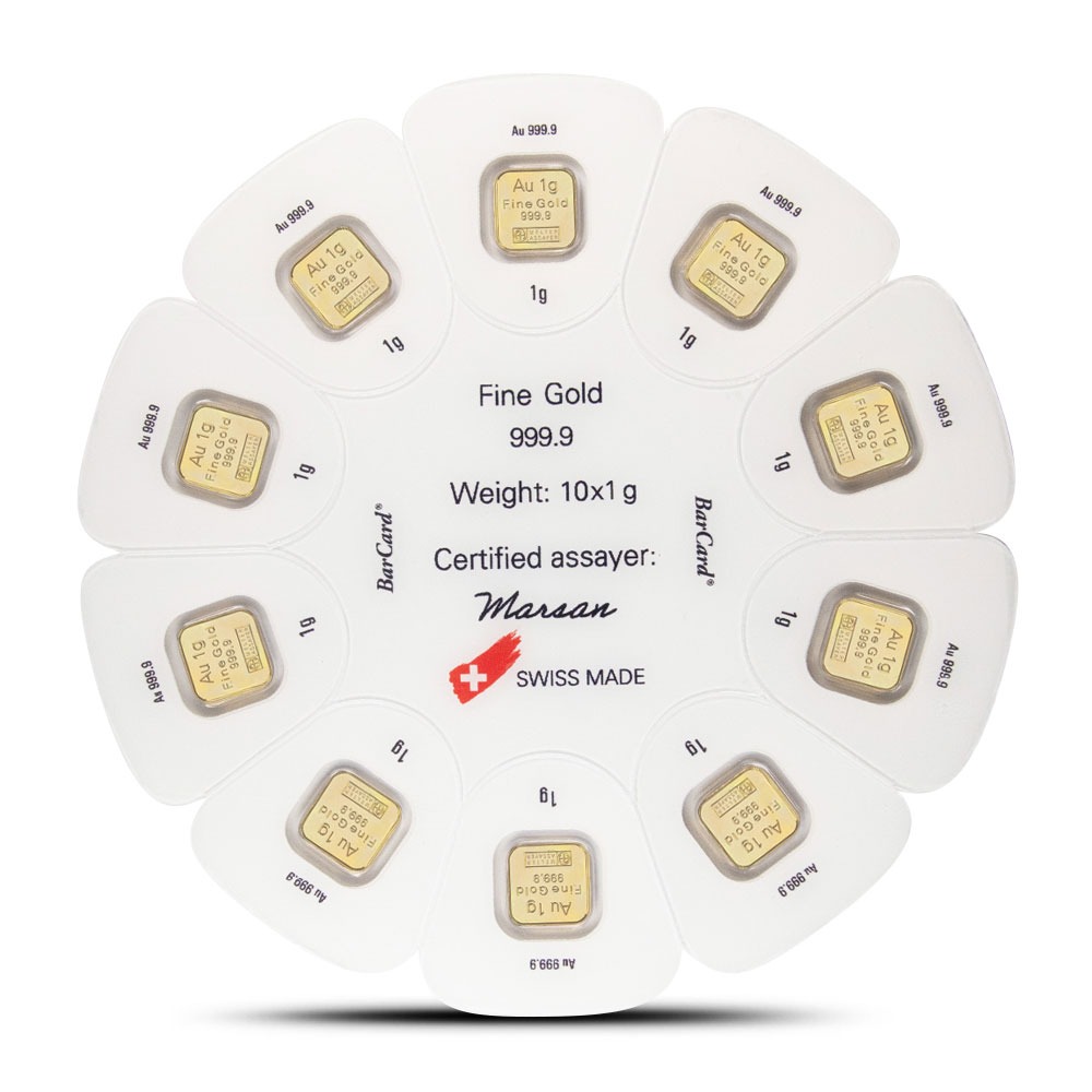 10 Gram Gold Argor Heraeus Goldseed Bar (10x1g w/ Assay) - Image 2