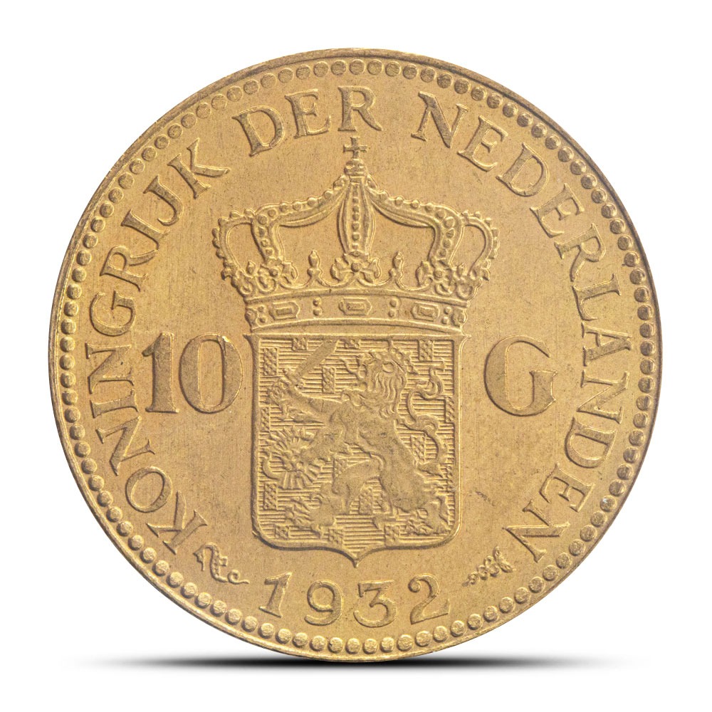 10 Guilders Gold Coin For Sale (Circulated) - Image 2