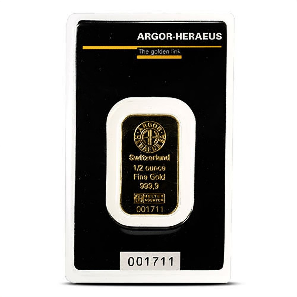 Buy 1/2 oz Argor Heraeus Gold Bar (New in Assay) - Image 3