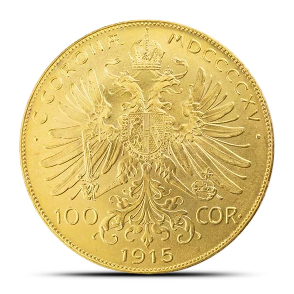 1915 100 Corona Austrian Gold Coin (AU+, Restrike) - Image 2