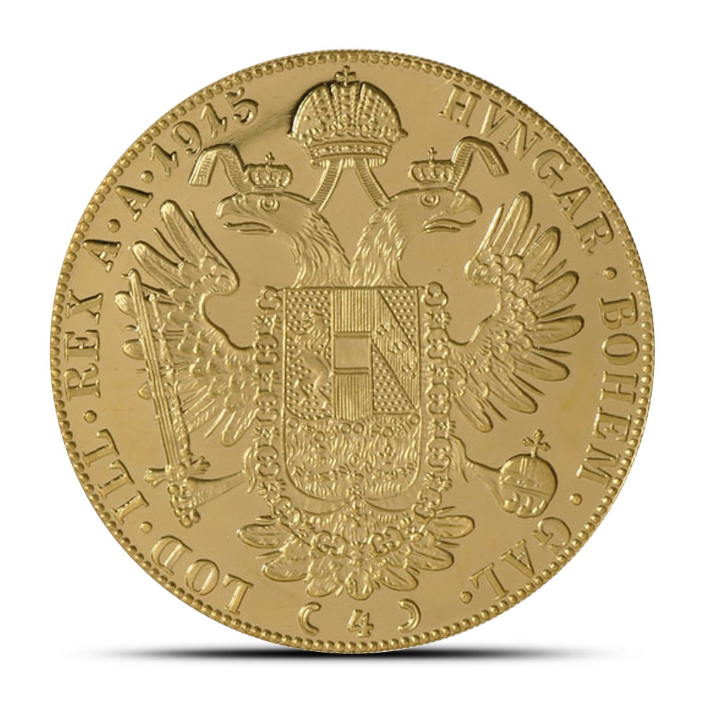 1915 4 Ducat Austrian/Dutch Gold Coin (AU+) - Image 2