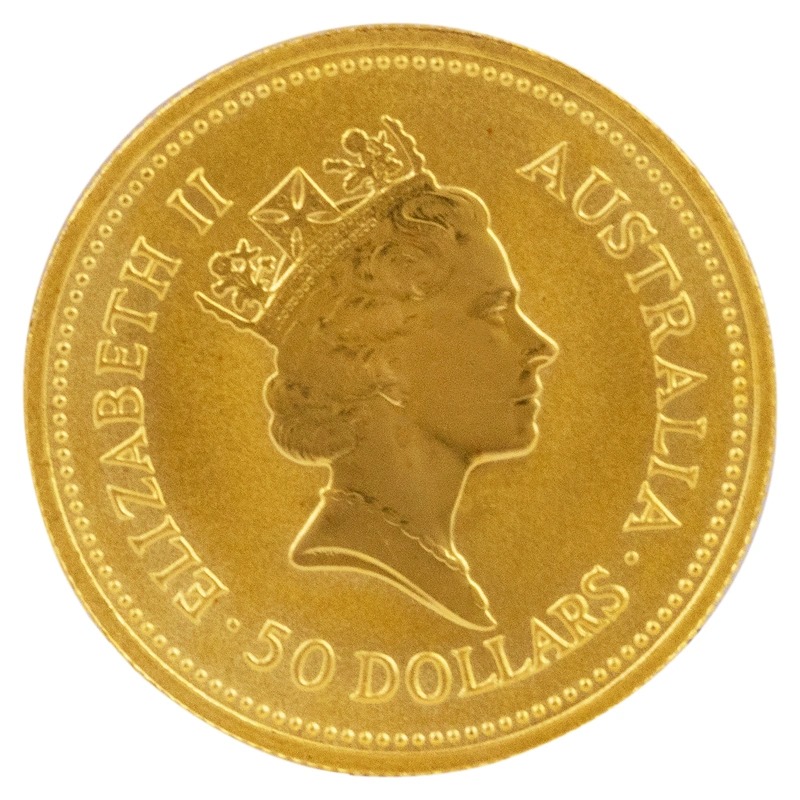 1987 1/2 oz Australian Kangaroo Gold Nugget Coin - Image 2
