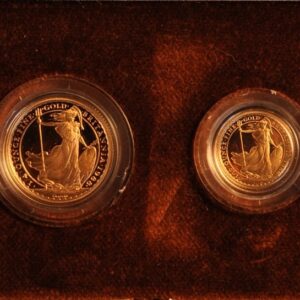 1988 Proof Gold Britannia 2 Coin Set Boxed