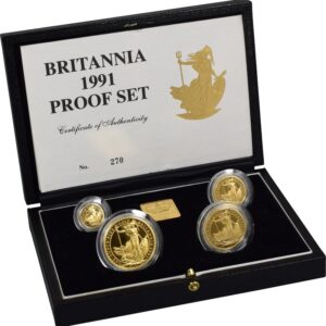 1991 Proof Gold Britannia 4 Coin Set