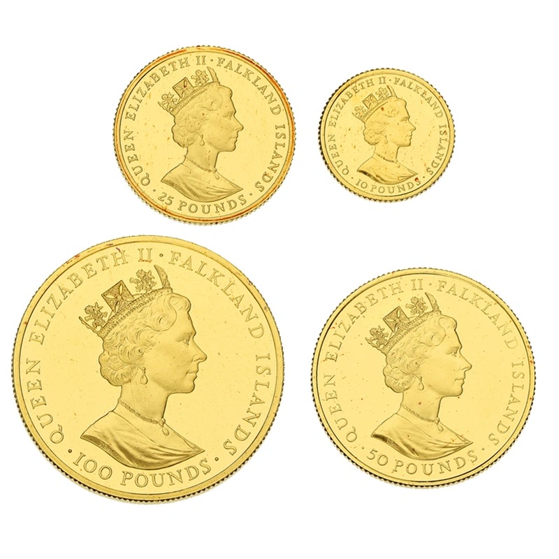 1992 Falkland Islands Heritage Year 4 Coin Gold Proof Set Boxed - Image 2