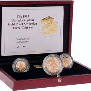 1993 Proof Gold Sovereign 3 Coin Set