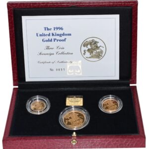 1996 Proof Gold Sovereign 3 Coin Set