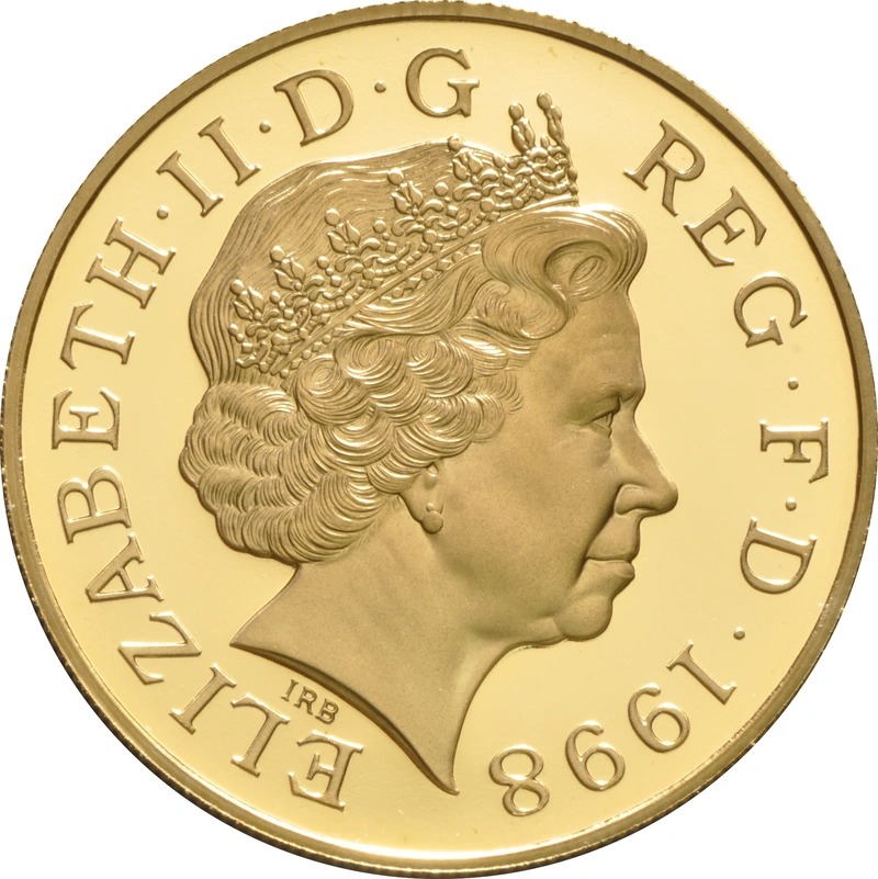 1998 Proof £5 Gold Crown Coin Prince Charles 50th Birthday Boxed - Image 2