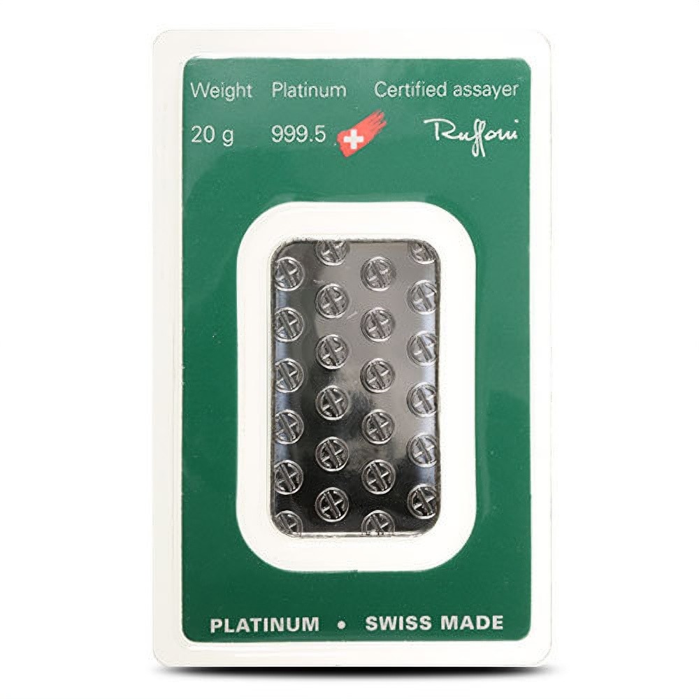 20 Gram Argor Heraeus Platinum Bar (New w/ Assay) - Image 3