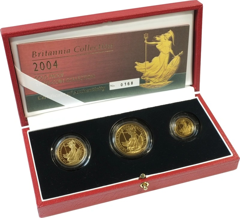 2004 Proof Gold Britannia 3 Coin Set