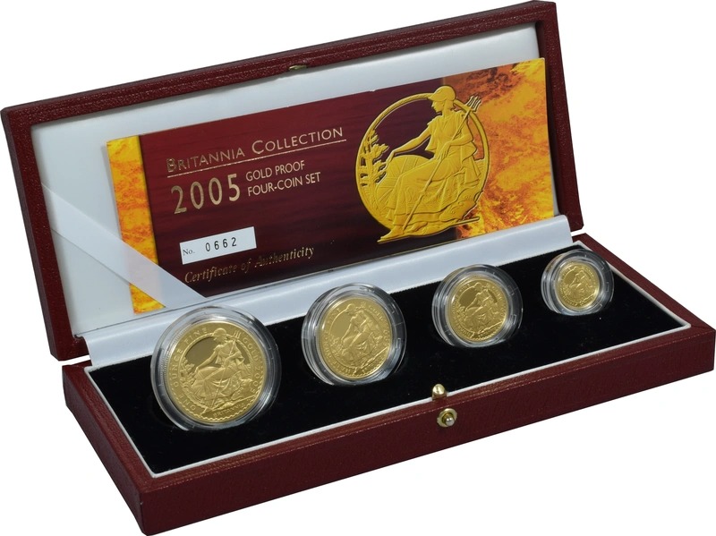 2005 Proof Gold Britannia 4 Coin Set