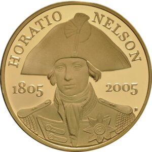 2005 Twin Gold £5 Proof Crown set Nelson and Trafalgar 200th Anniversary Boxed