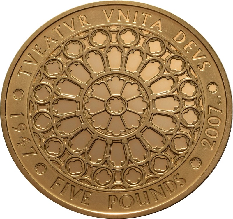 2007 Proof Gold £5 Coin Quintuple So