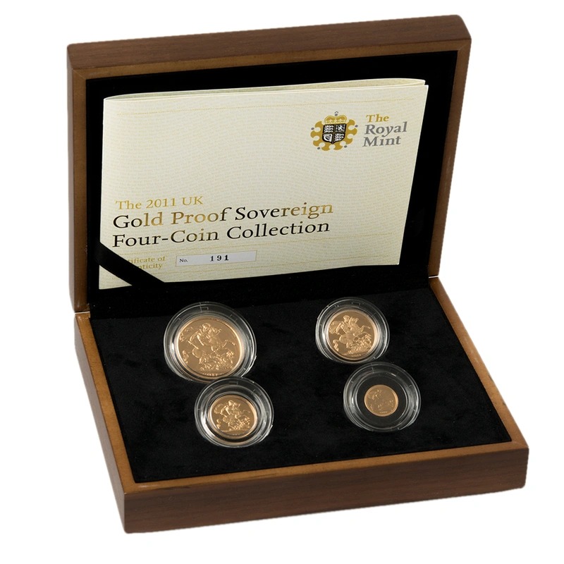 2011 Proof Gold Sovereign 4 Coin Set