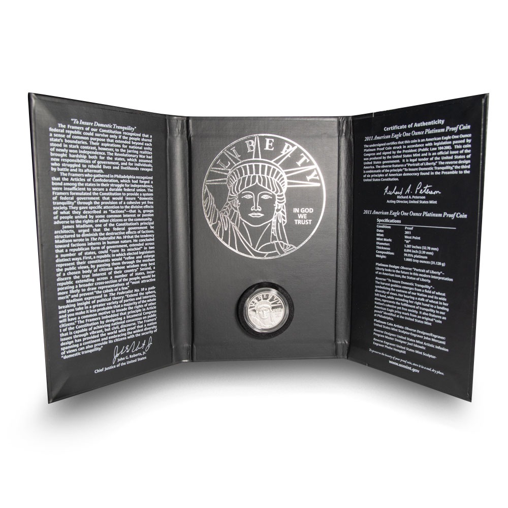 2011-W 1 oz Proof American Platinum Eagle Coin (Box + CoA) - Image 2