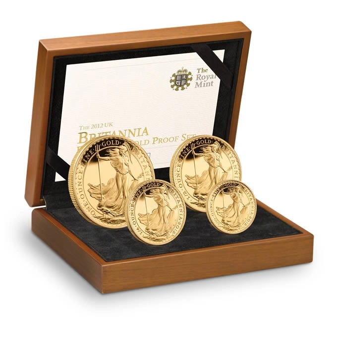 2012 Proof Gold Britannia 4 Coin Set