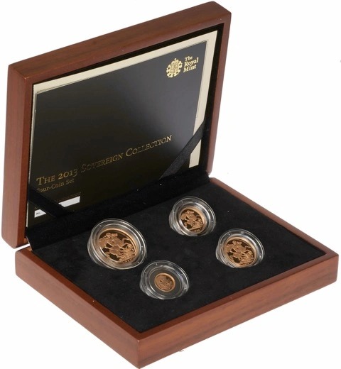 2013 Proof Gold Sovereign 4 Coin Set