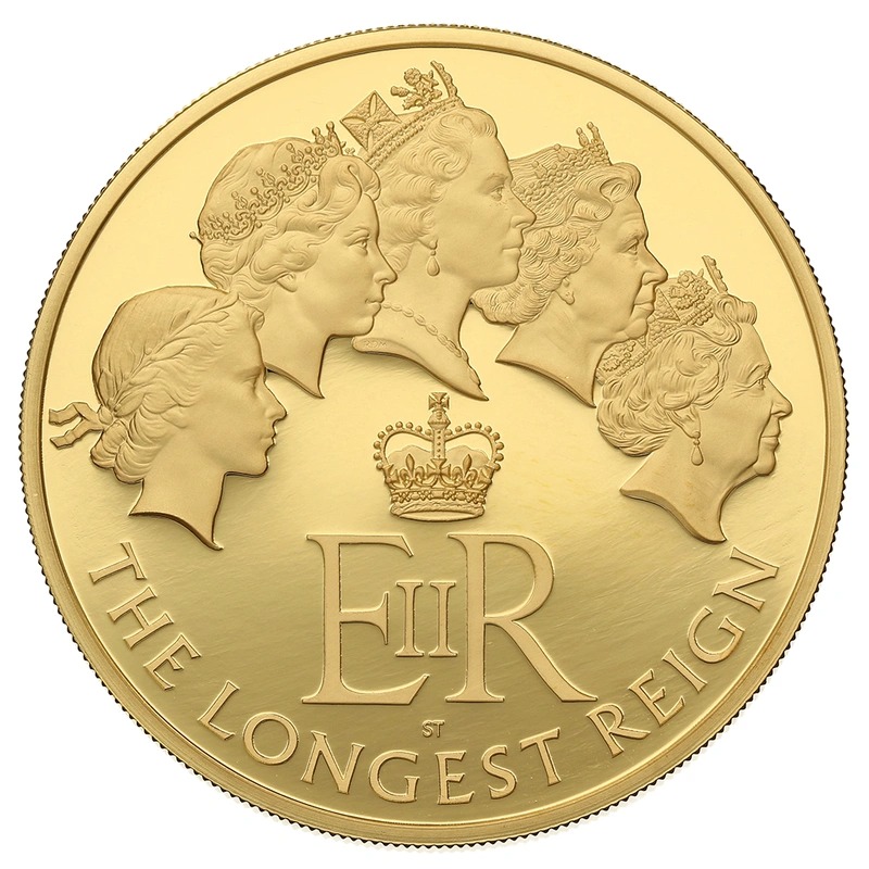 2015 5 oz £10 Gold Proof Coin The Longest Reigning Monarch Boxed - Image 2
