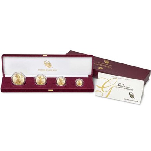 2018-W 4-Coin Proof American Gold Ea