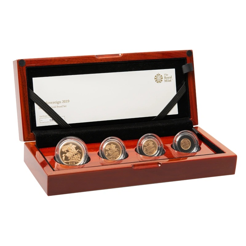 2019 Proof Gold Sovereign 4 Coin Set