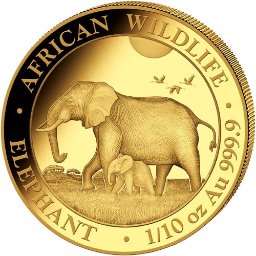 2022 Somalia Gold Elephant First Struck 6-Coin Collection - Image 7