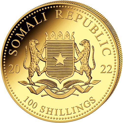 2022 Somalia Gold Elephant First Struck 6-Coin Collection - Image 8