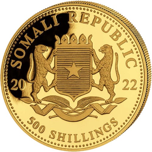 2022 Somalia Gold Elephant First Struck 6-Coin Collection - Image 5