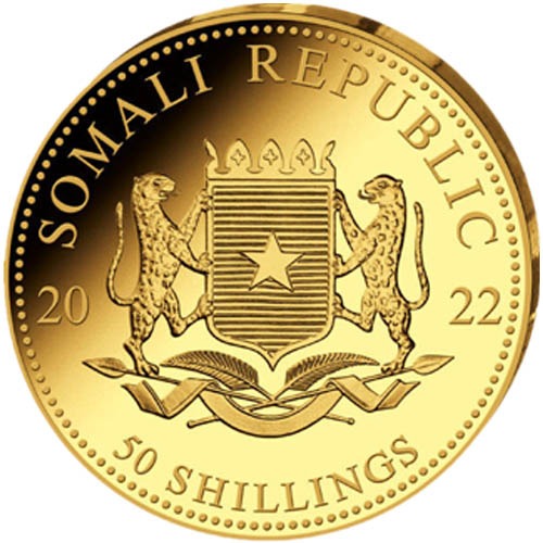 2022 Somalia Gold Elephant First Struck 6-Coin Collection - Image 10