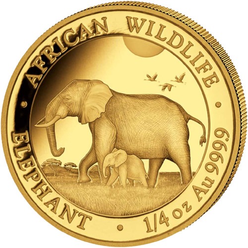 2022 Somalia Gold Elephant First Struck 6-Coin Collection - Image 6