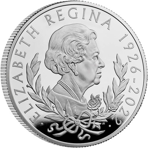 2022 1 Kilo Proof British Silver Her Majesty Queen Elizabeth II Coin - Image 2