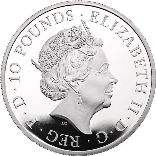 2022 10 oz Proof British Silver Tudor Beasts Seymour Panther Coin (Box + CoA) - Image 3